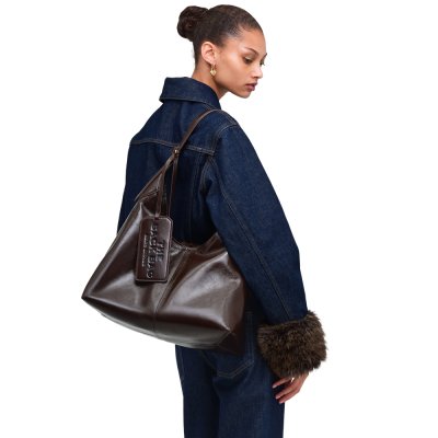 THE BELTED SACK BAG IN CRINKLE LEATHER